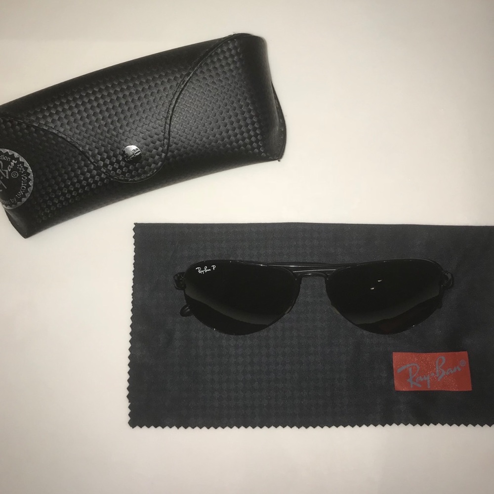 CARBON  FIBER  POLARIZED  RAY  BANS- Authentic